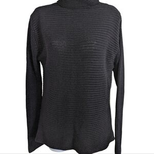Salvatore Ferragamo Women's Black Silk Turtlerneck Knit Sweater ...Size M